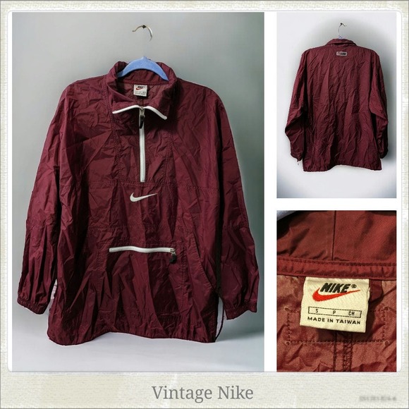 Vintage Nike Air Windbreaker 1/4 Zip Pullover Jacket 90s Center Swoosh. Men's L - Picture 9 of 9